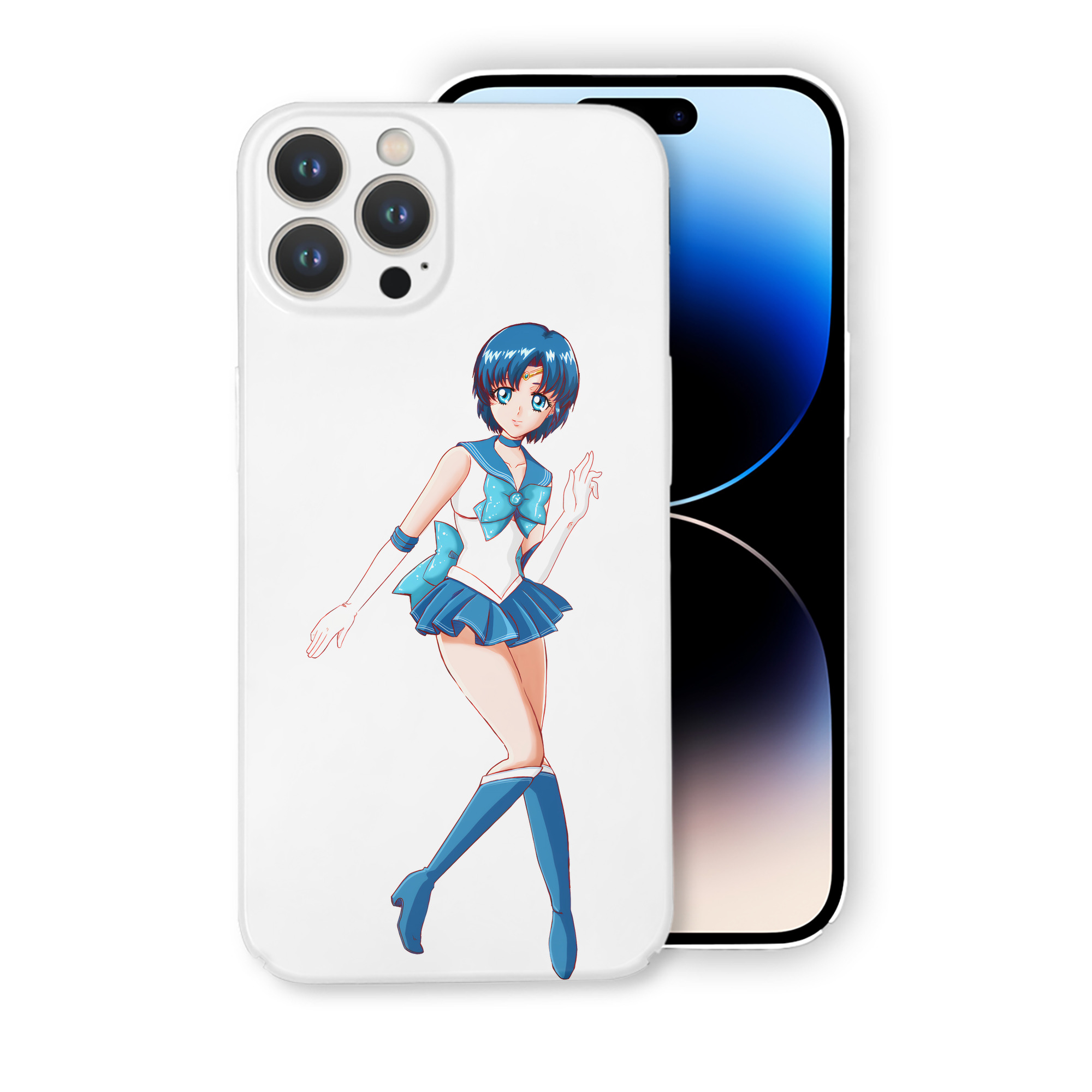 （画像用） 美少女戦士セーラームーン 水野 亜美 みずの あみ Sailor Moon Mizuno Ami 【iPhone 14シリーズ対応】ハードケース